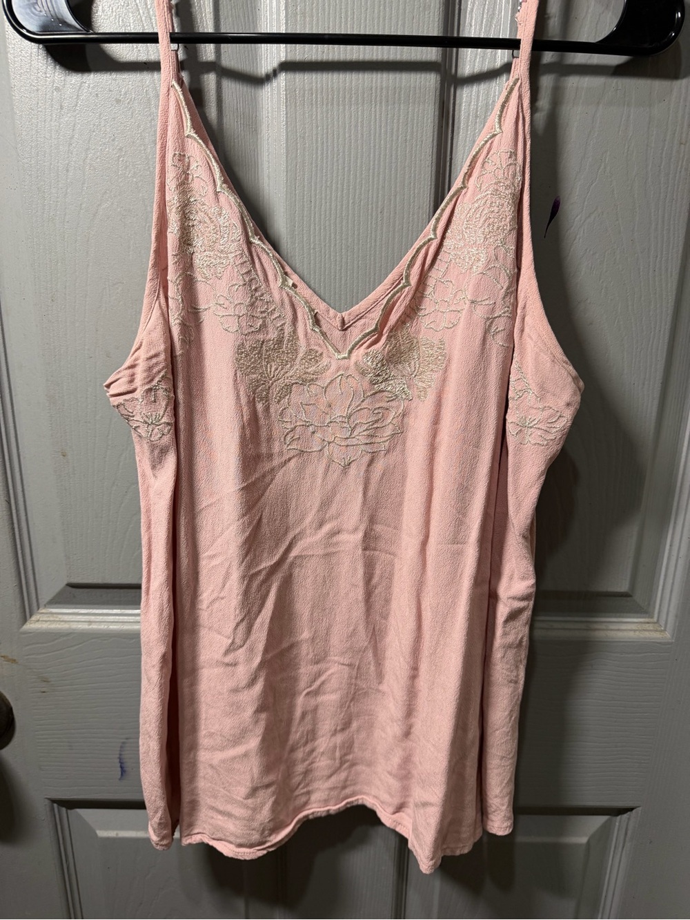 Maurices Pale Pink Lace-Trim Slip Camisole